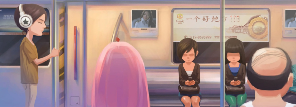 萌萌地铁历险记：宫崎骏手绘风格二维动画微电影 - 电子行业的动画微电影视频
